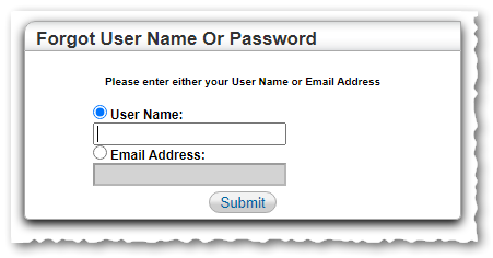 HAC Forgot Password Panel